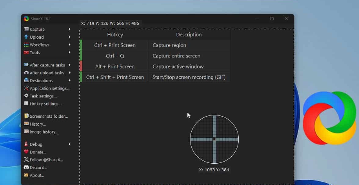 ShareX promotional screenshot: capture and productivity on Windows